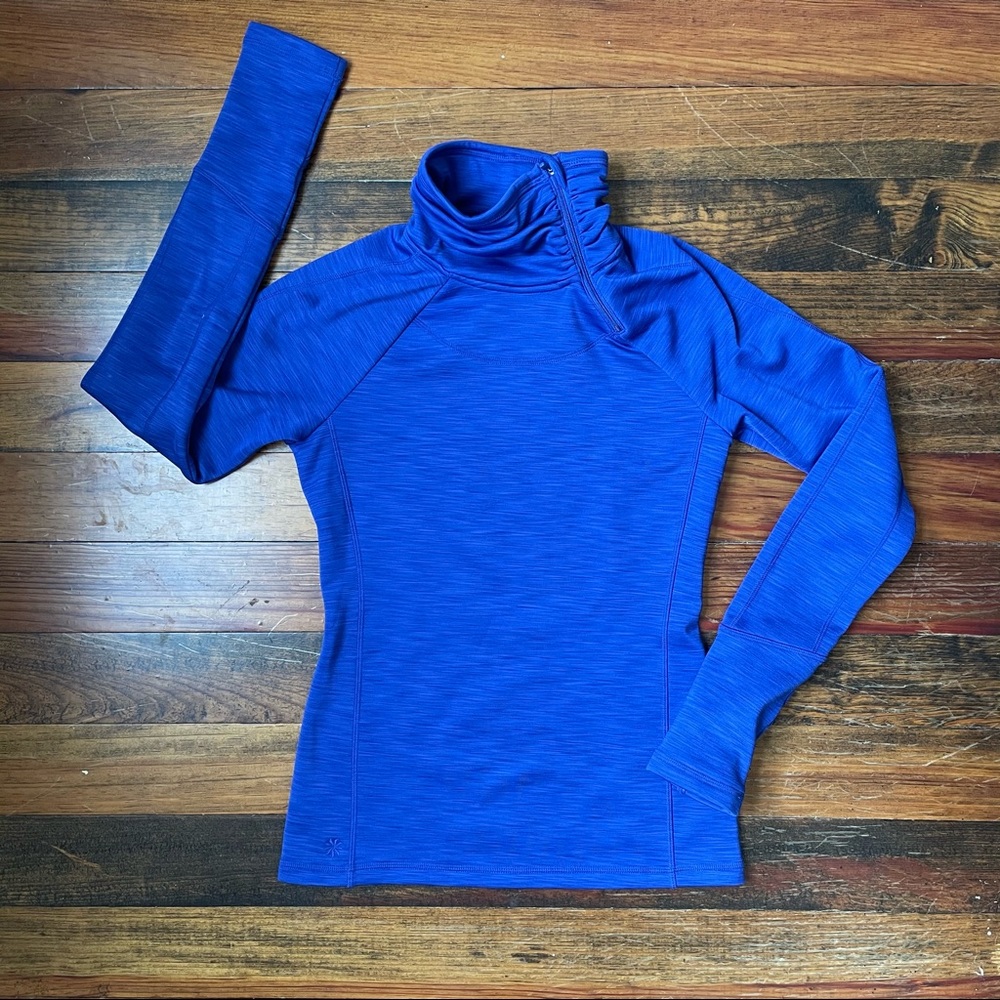 Athleta Fleece w/ Asymmetrical Zip Neck